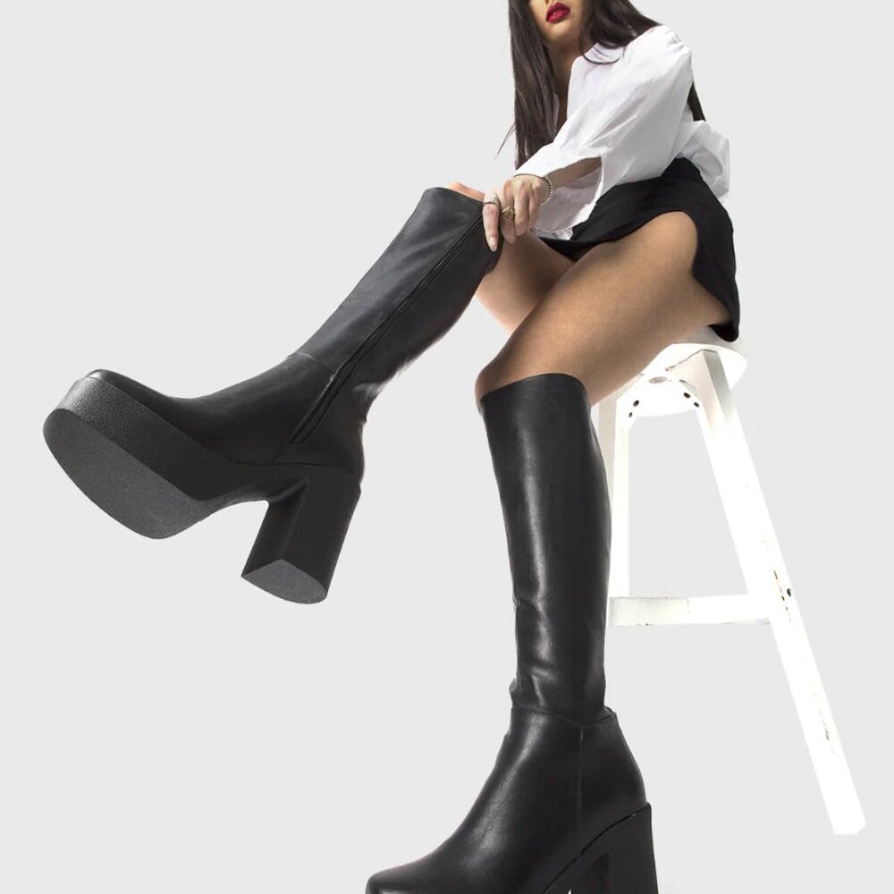 Slick Nicks Platform Knee High Boots
